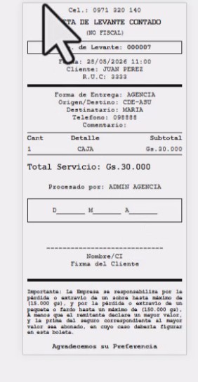 Boleta de Levante